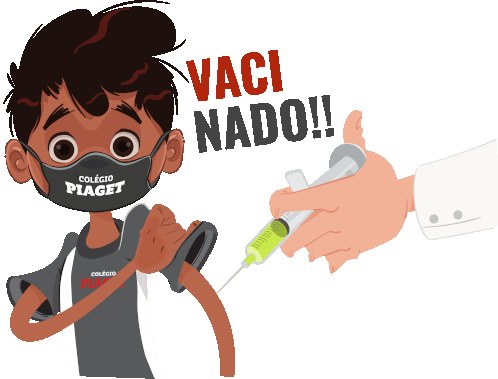 Vacinado Piaget Sticker - Vacinado Piaget Colegio Piaget Stickers