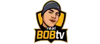 a logo for bobtv shows a man wearing a black hat