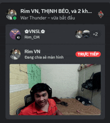 a screenshot of a video with rim vn written on it