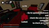 a screenshot of a video game with the words huh what is dad doing right there at the bottom