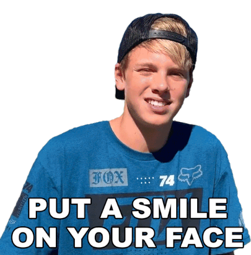 Put A Smile On Your Face Carson Lueders Sticker - Put A Smile On Your Face Carson Lueders Smile Stickers