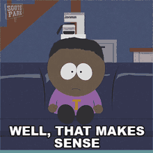 Well That Makes Sense Tolkien Black GIF - Well That Makes Sense Tolkien Black South Park GIFs