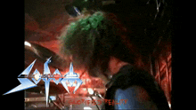 a man with green hair and the word glorified reality on the bottom right