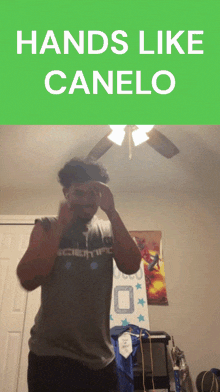 a man wearing a shirt that says scientific on it
