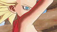 a close up of a cartoon character 's arm and face