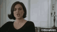 Lana Parrilla Goofing GIF - Lana Parrilla Goofing Funny Face GIFs