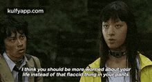 I Think You Should Be More Worried About Yourlife Instead Of That Flaccid Thing In Your Pants..Gif GIF - I Think You Should Be More Worried About Yourlife Instead Of That Flaccid Thing In Your Pants. Battle Royale Q GIFs