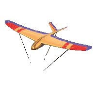 Golden Glider Plane Glider Sticker - Golden Glider Plane Glider Glider Stickers