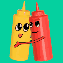 Condiments Ketchup GIF - Condiments Ketchup Hug GIFs