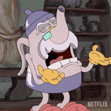 Crying Elder Kettle GIF - Crying Elder Kettle The Cuphead Show GIFs