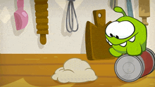 Rolling The Dough Om Nom GIF - Rolling The Dough Om Nom Om Nom And Cut The Rope GIFs
