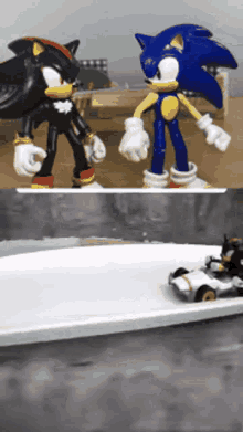 shadow the hedgehog and sonic the hedgehog are playing a video game