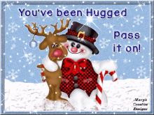 Hug Snowman GIF - Hug Snowman Youve Been Hugged GIFs
