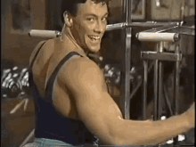 Jean Claude Van Damme Gym GIF - Jean Claude Van Damme Gym Exercise GIFs