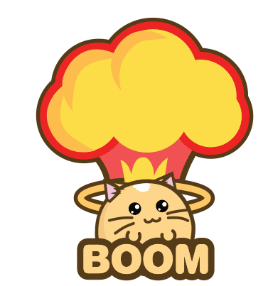 Boom Cat Sticker - Boom Cat Cute Stickers