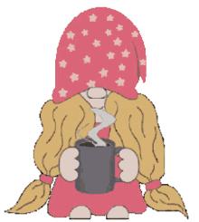 animated gnome coffee addict tea addict coffee tea sticker