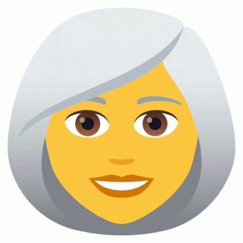 white hair people clipart