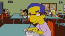 Milhouse Flirt GIF - Milhouse Flirt The Simpsons GIFs