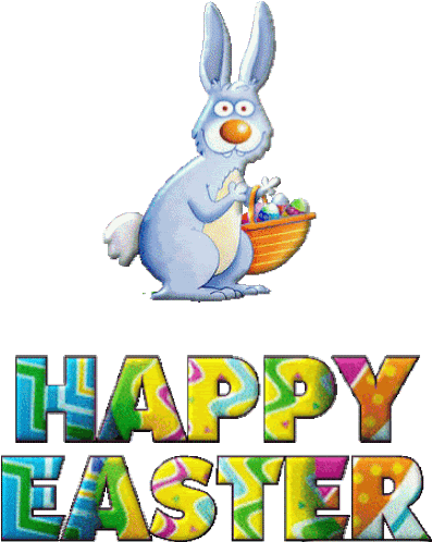 Happy Easter Bunny Sticker - Happy Easter Bunny Jump Stickers