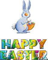 Happy Easter Bunny Sticker - Happy Easter Bunny Jump Stickers