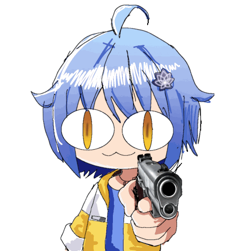 Gun Pistol Sticker - Gun Pistol Blue Stickers