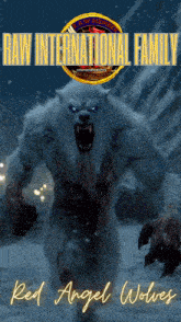 a poster for the raw international family shows a werewolf