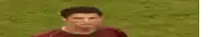 a soccer player in a red shirt is standing on a field .
