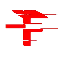 a pixel art of the letter f in purple and pink