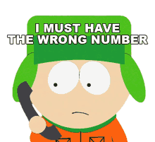 i must have the wrong number kyle broflovski south park s7e15 christmas in canada