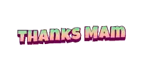 a pixel art illustration of the words thanks man