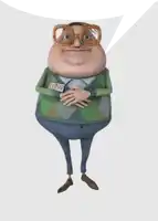 a cartoon character with a name tag that says tesco on it