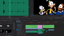 a cartoon is being edited on a computer