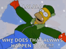 Snow Angel Simpsons GIF - Snow Angel Simpsons Why Does That Always Happen To Me GIFs