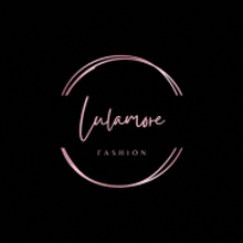 a logo for a fashion company with a pink circle on a black background