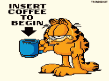 Coffee Garfield GIF - Coffee Garfield Sleepy GIFs