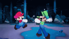 Mario And Luigi High Five GIF - Mario And Luigi High Five Mario And Luigi Brothership GIFs