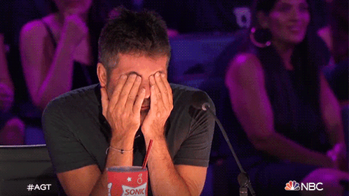 Facepalm Simon Cowell GIF - Facepalm Simon cowell America's got talent - Discover & Share GIFs