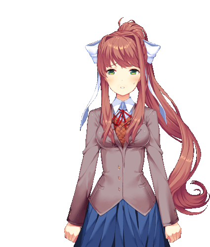 Ddlc Monika Sticker - Ddlc Monika - Discover & Share GIFs