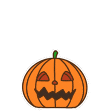 a cartoon hedgehog is sitting in a pumpkin and wearing a bunny costume .