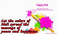 Let The Colors Of Holi Spread The Message Of Peace And Happiness Happy Holi GIF