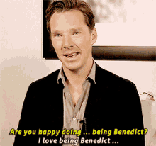 benedict cumberbatch shy funny are you happy doing i love being benedict