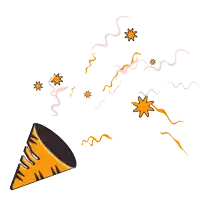 a cartoon drawing of a slice of carrot