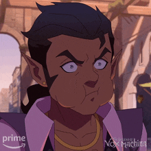 a cartoon character from the legends of vox machina looks angry