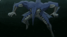 a cartoon character is swimming in the water with bubbles around him
