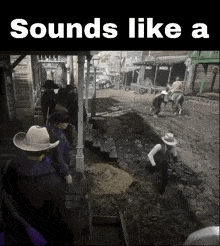 a video game scene that says sounds like a on the bottom