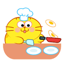 Cooking Cute Sticker - Cooking Cute Fat Stickers