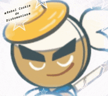 a rebel cookie de diskomaniaa cartoon character with a star on his head