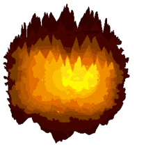 hole inferno flame ablaze fire cave