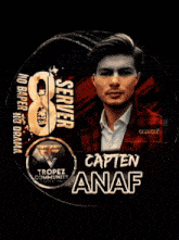 a picture of a man with the name capten anaf on the bottom