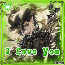 a picture of a demon with the words i love you